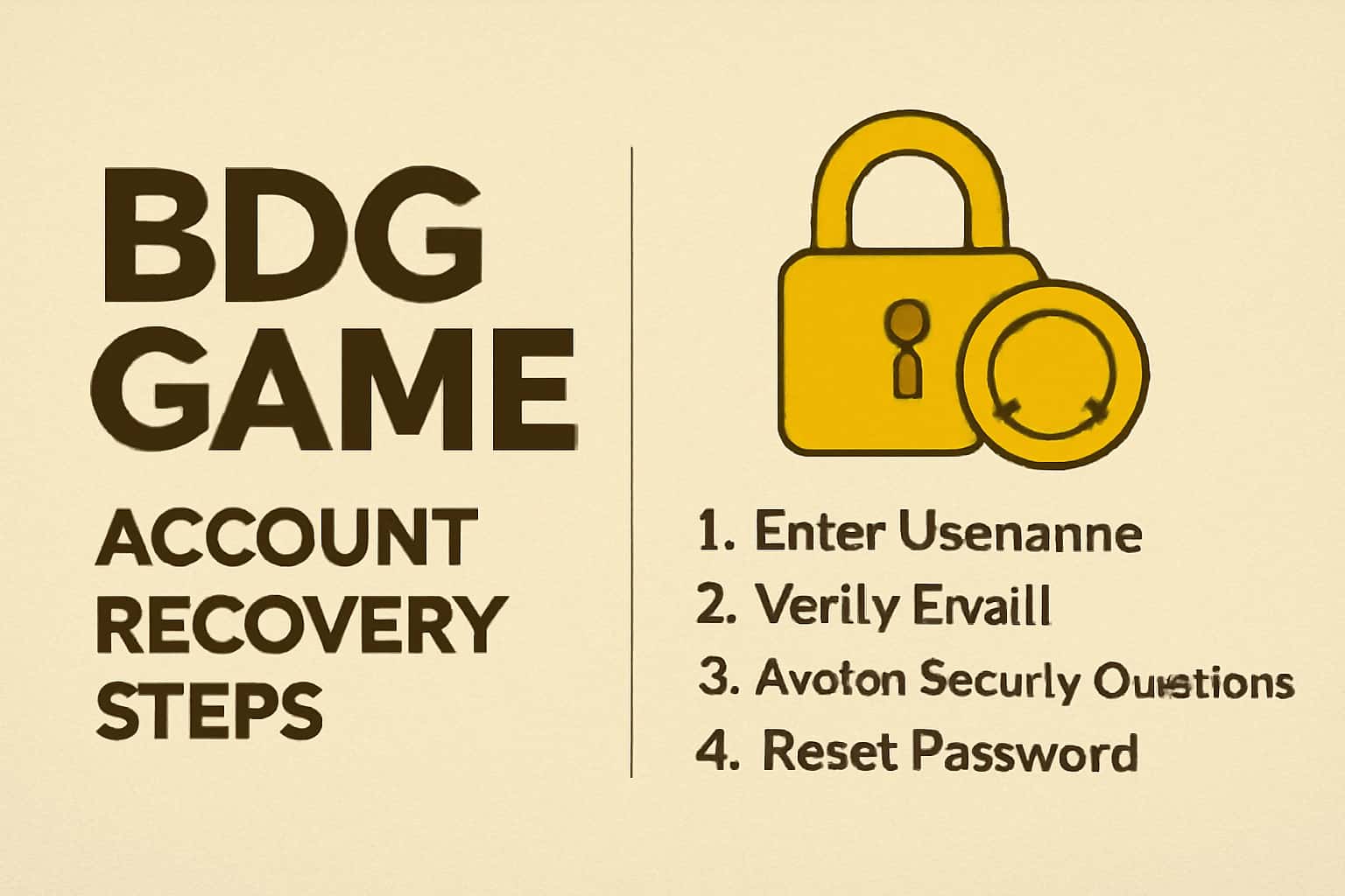 Visual representation of BDG Game account recovery steps.