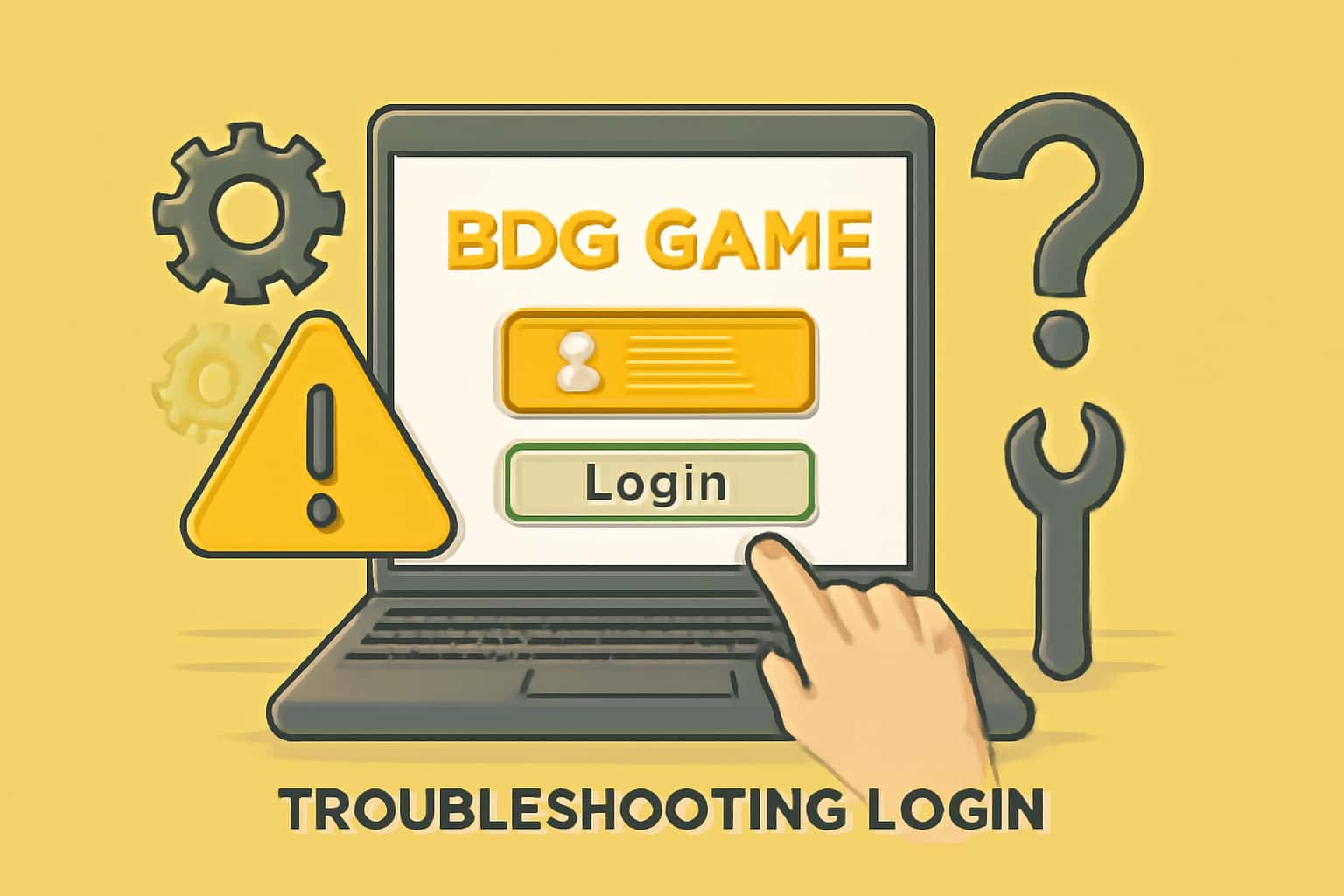 A high-tech themed image illustrating the concept of troubleshooting login issues for BDG Game.