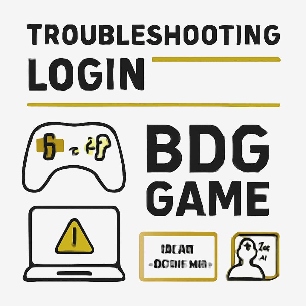 An educational illustration on troubleshooting login for BDG Game.