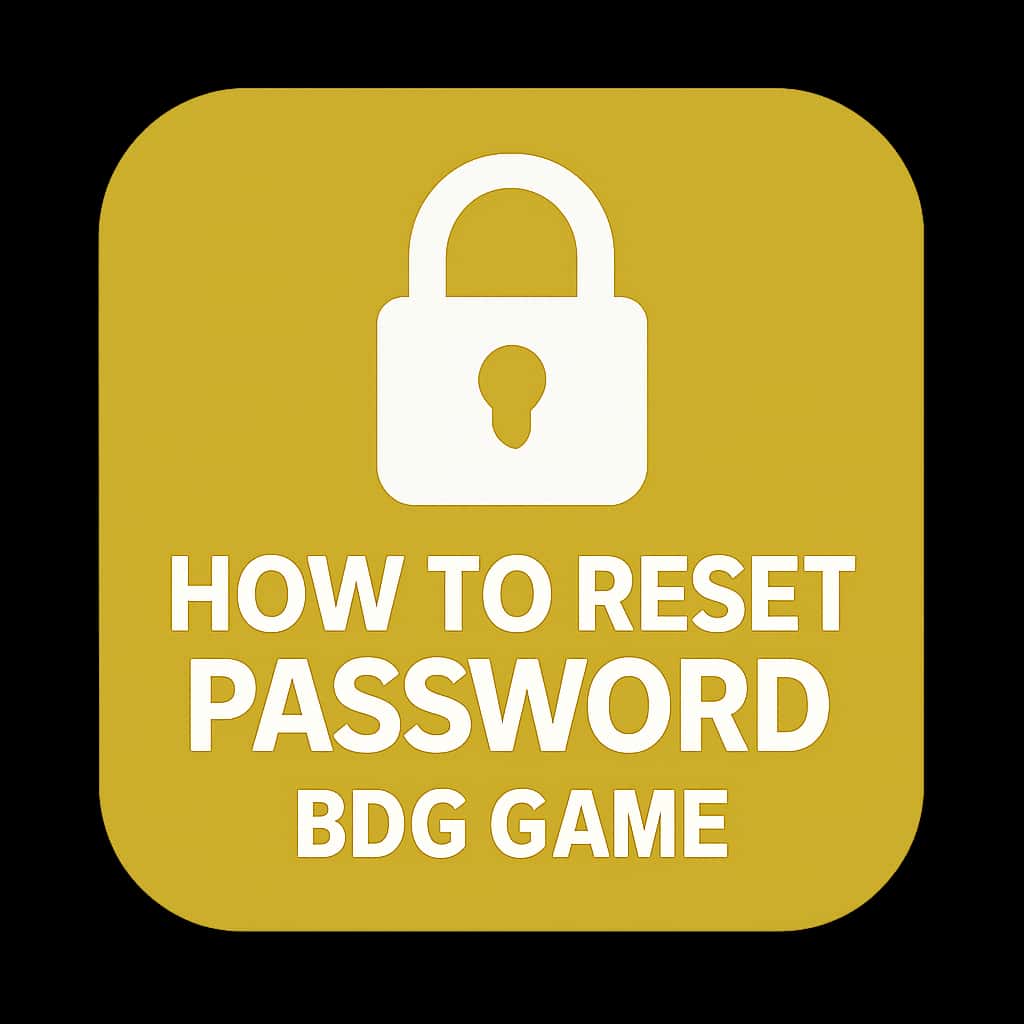 An icon depicting the concept of password reset for BDG Game with a clean design.