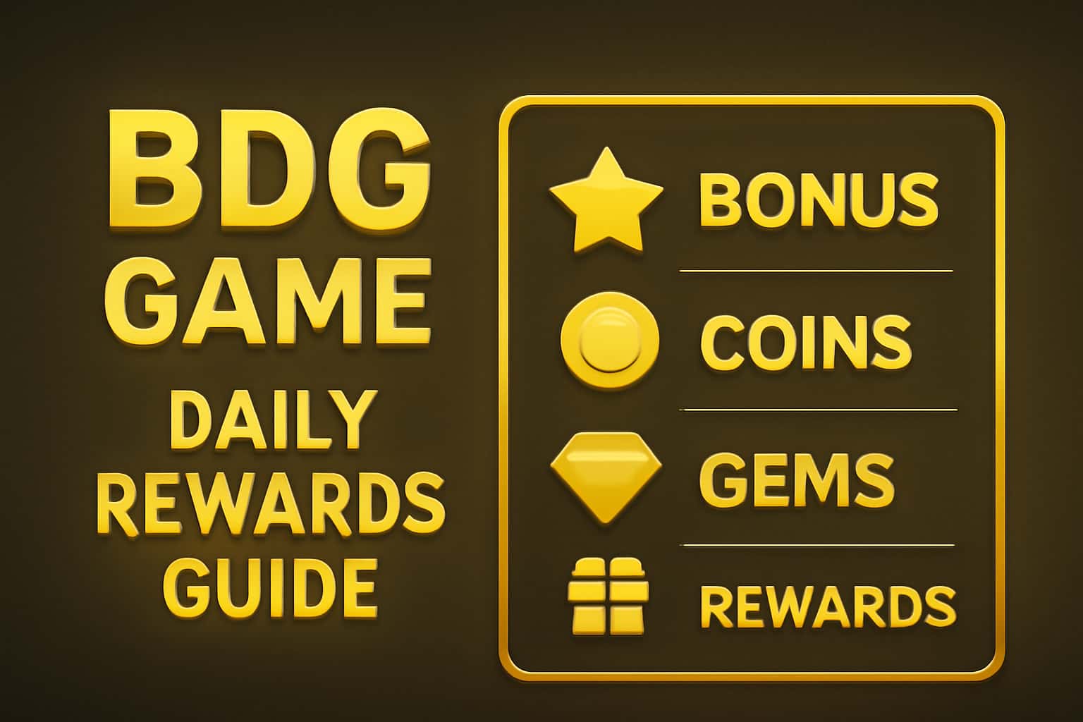 An informative scene illustrating the BDG Game Daily Rewards Guide with a focus on the text.