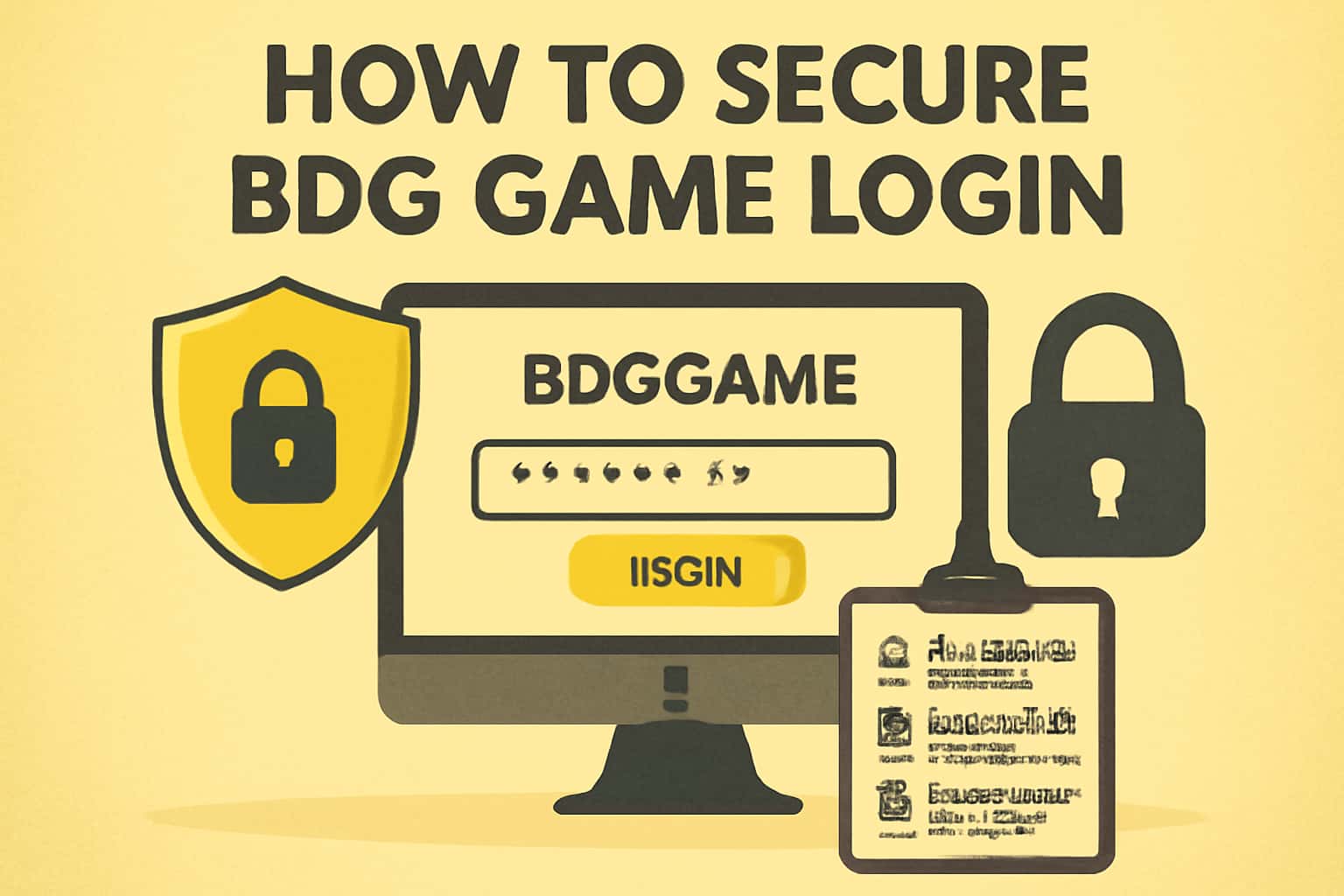 An illustrative representation of securing a game login with a focus on safety measures.