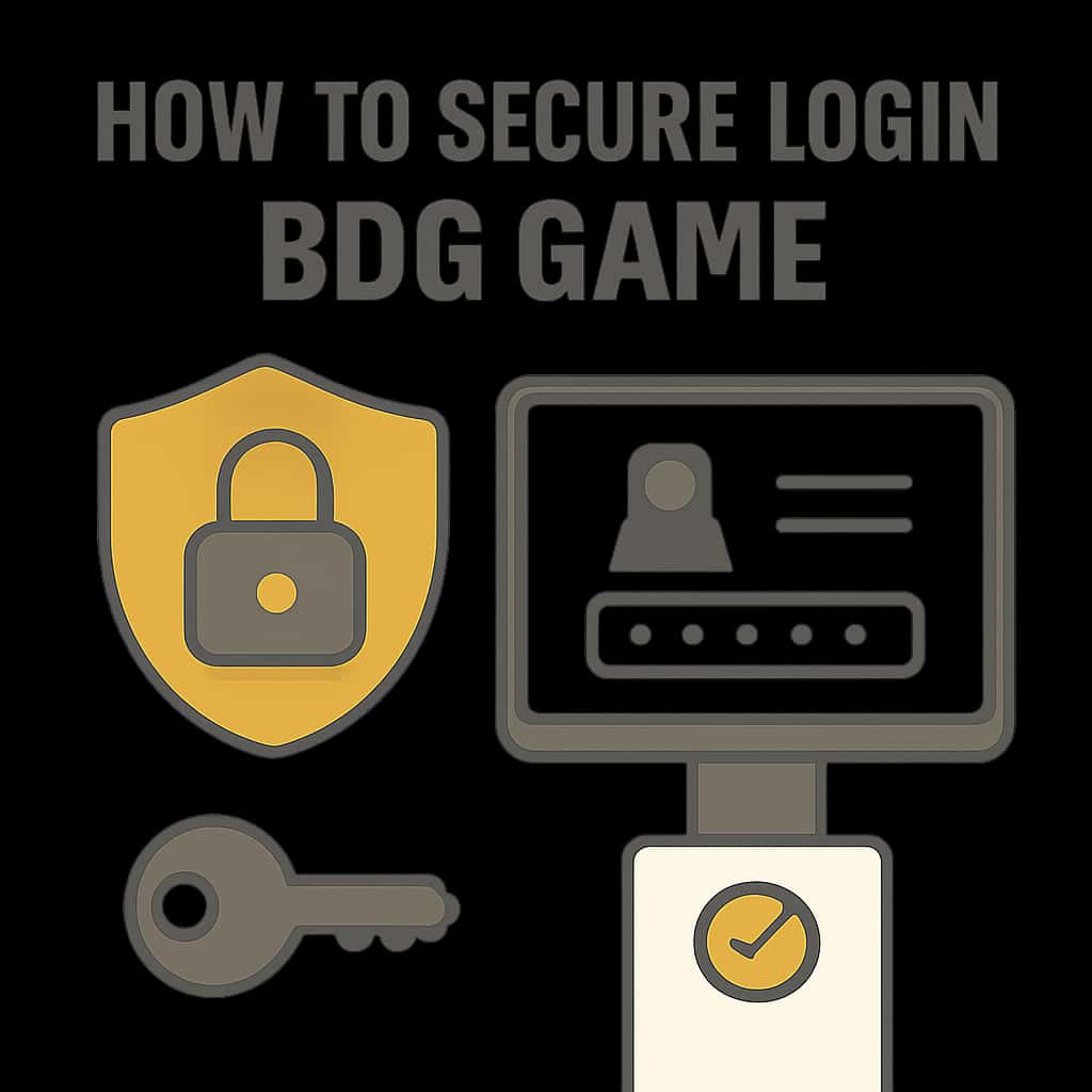 An educational diagram outlining security steps for BDG Game login.