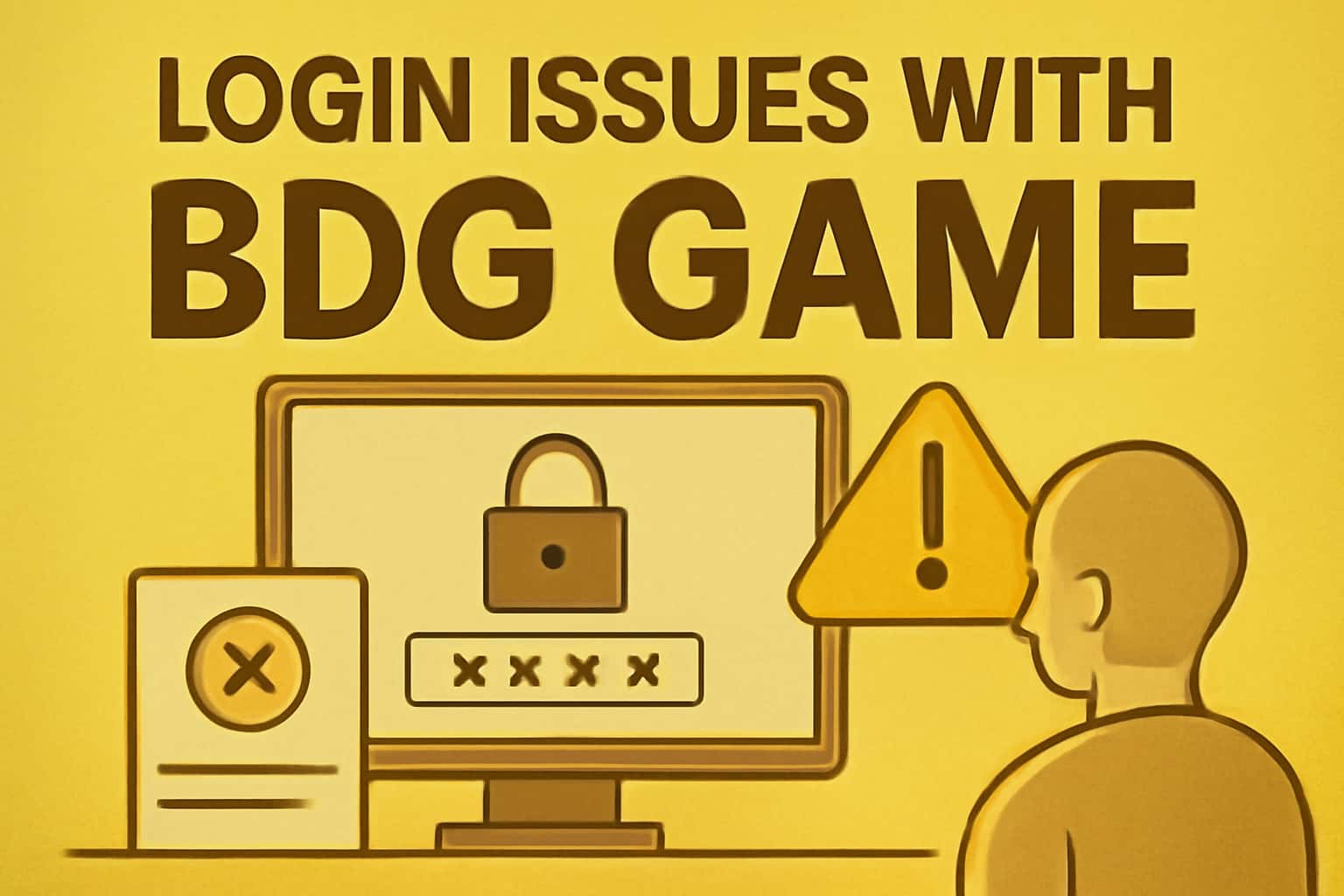 Illustrative scene showing login issues related to BDG Game.