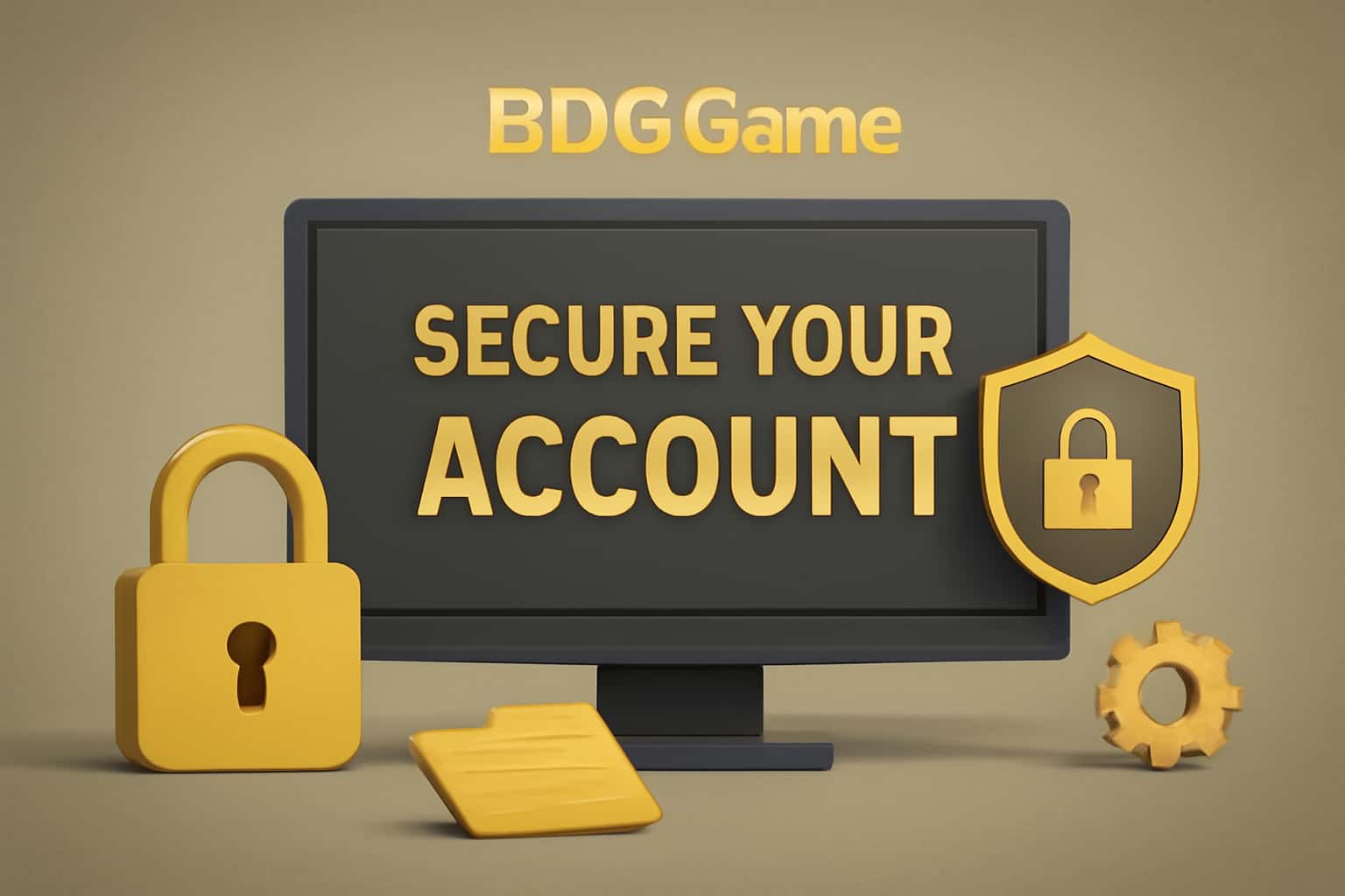 An informative visual representation focusing on securing a BDG Game account.